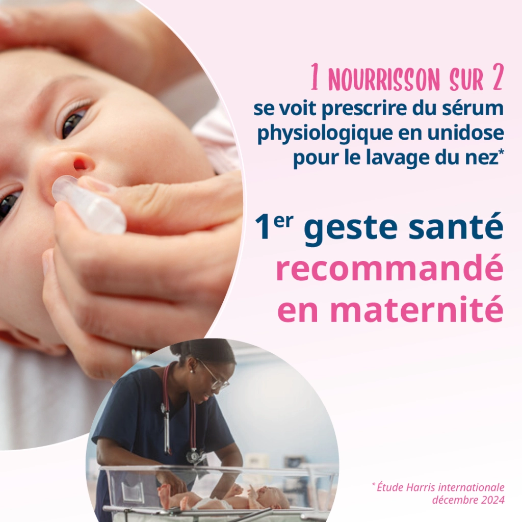 Sérum physiologique 1er geste recommandé maternité - Physiodose