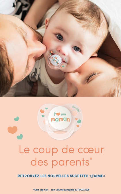 Sucette coup de coeur J'aime ma maman - Luc et Léa