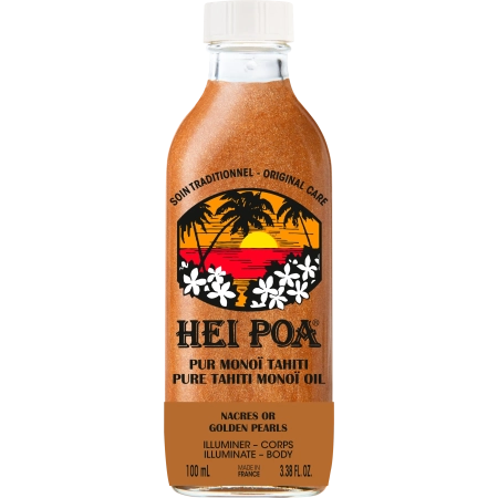 HEI POA Pur Monoï Tiaré Nacres Or Huile de monoï