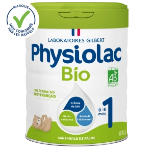 PHYSIOLAC Lait bébé Bio 1er âge - 0-6 mois
