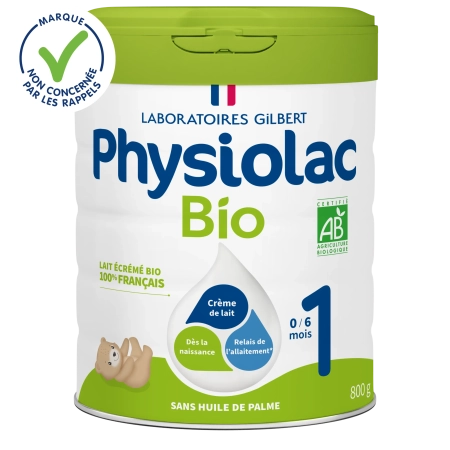 PHYSIOLAC Lait bébé Bio 1er âge - 0-6 mois