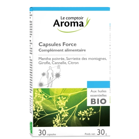 LE COMPTOIR AROMA Capsules forces Bio - Compléments alimentaires aux huiles essentielles