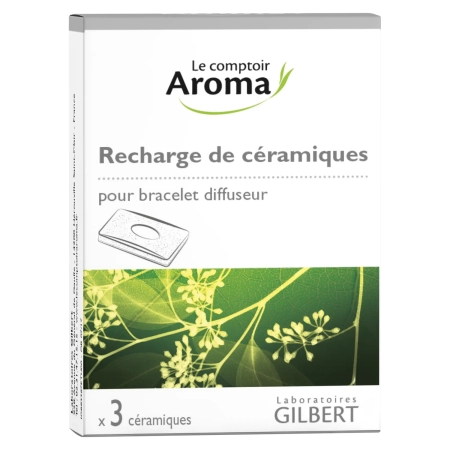 LE COMPTOIR AROMA Recharges céramiques pour bracelet diffuseur - 3 unités