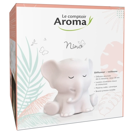 LE COMPTOIR AROMA Veilleuse diffuseur d'huiles essentielles - Nino l'élephant