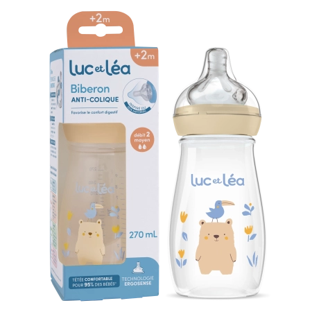 LUC ET LEA Biberon anti-colique - 270 mL Biberon plastique