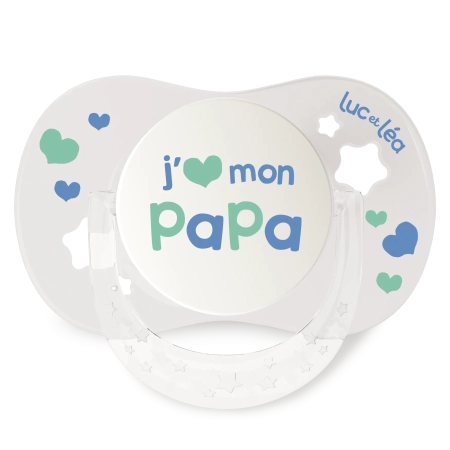 LUC ET LEA Sucette anatomique - 0-6 mois - J'aime mon papa