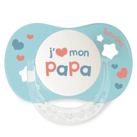 LUC ET LEA Sucette anatomique - +18 mois - J'aime mon papa