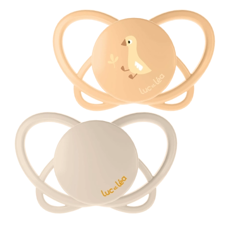 LUC ET LEA Sucettes physiologiques - 0-6 mois - Oie - Lot de 2 Gamme Physio