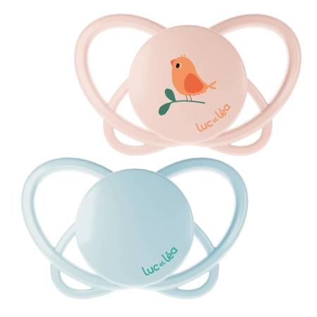 LUC ET LEA Sucettes physiologiques - 6-18 mois - Oiseau - Lot de 2 Gamme Physio