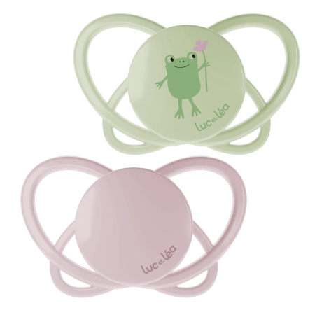 LUC ET LEA Sucettes physiologiques - +18 mois - Grenouille - Lot de 2 Gamme Physio