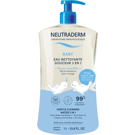NEUTRADERM Eau nettoyante douceur 3 en 1 - Bébé Baby