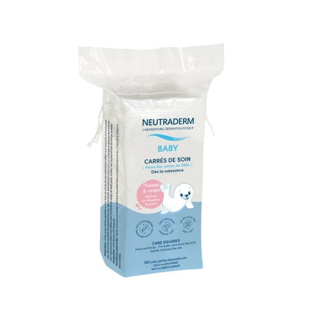 NEUTRADERM Carrés de soin bébé - 100 unités