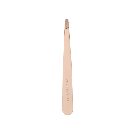 SANODIANE Pince à épiler mors biais - Acier inoxydable - Rose