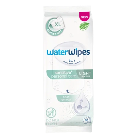 WATERWIPES Lingettes nettoyantes toilette intime - Format XL - 30 unités