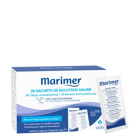 EAN_3518646672590 visuel étui et sachet.pn Sachets de solution saline pour kit de lavage nasal - 30 unités