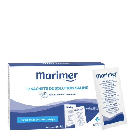 MARIMER Sachets de solution saline pour kit de lavage nasal - 12 unités